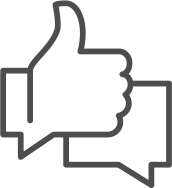 chat icon with thumbs up